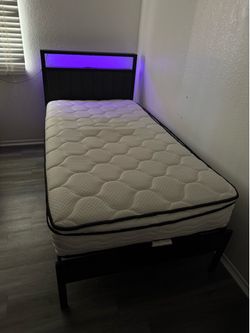 Twin Bed Frame & Matress - Pickup ASAP