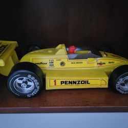 Vintage Toys Rick Mears Large Indy Car Pennzoil Snap On Made in USA 17" x 8"