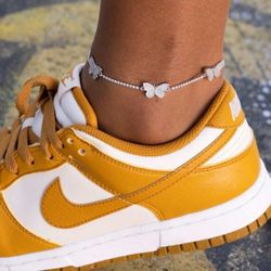 Micro Tennis Dimond Butterfly Anklet$$80 Obo