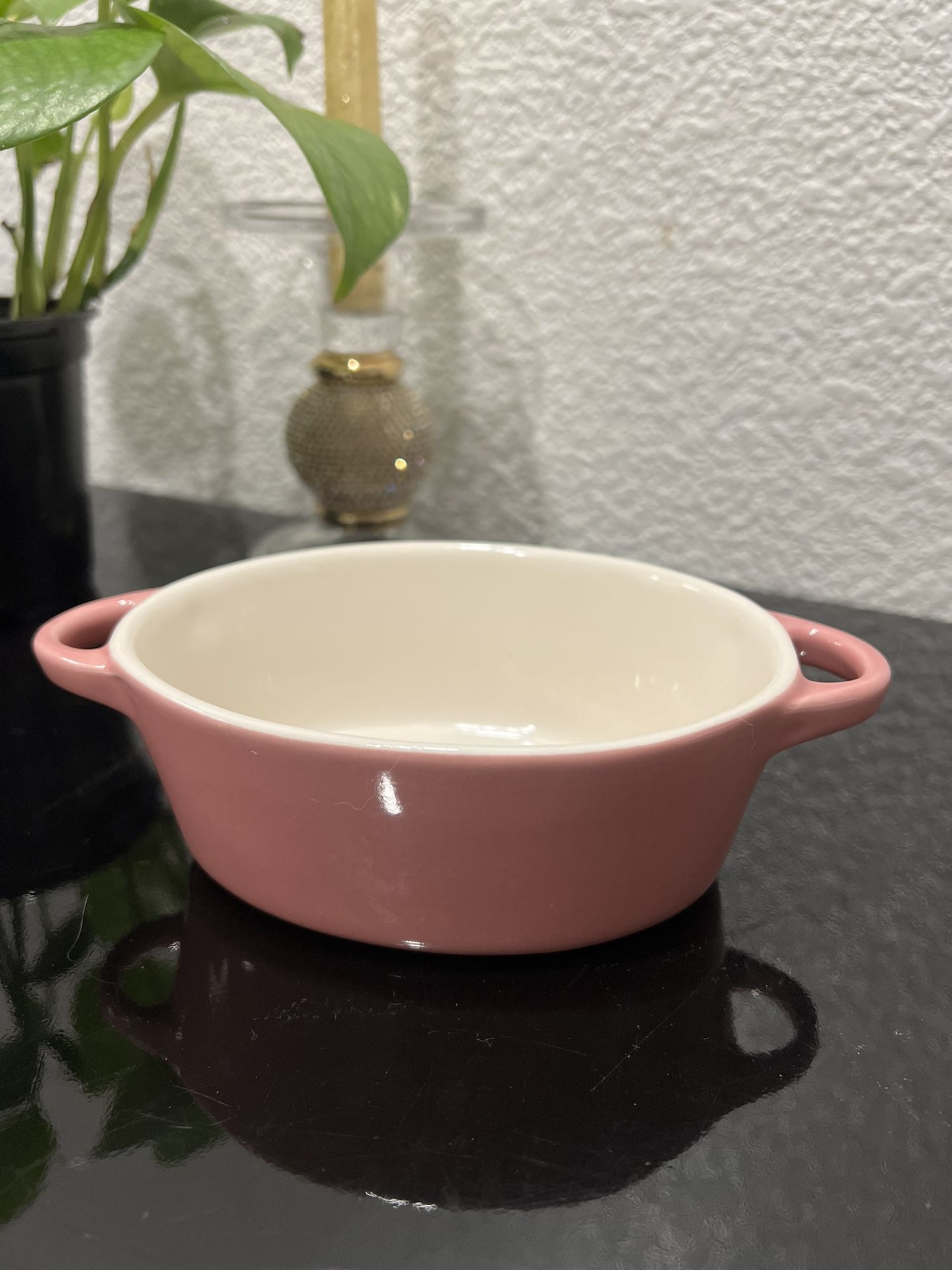 Ceramic Rose Pink Pot ( NEW) Butter Dish