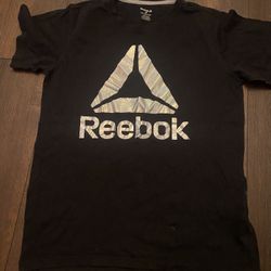 Boys Black And Silver Reebok Shirt Size 18 #8