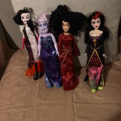 Lot Of  Princess  Villains  Dolls 
