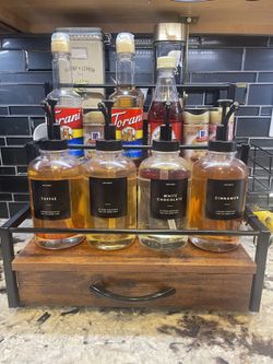 Coffee Bar With 4 Glass Dispensers