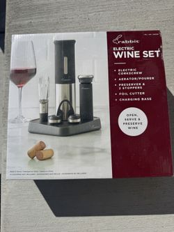Rabbit Electric Wine Set — New, Never Opened (Corkscrew + Accessories)