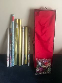 Wrapping Paper, Bows & Storage Container