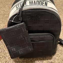 Steve Madden Backpack With Mini Purse Box Logo