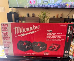 Milwaukee M18 Lithium-Ion XC Starter Kit with 2 5.0Ah Batteries and Charger