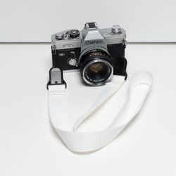 Custom White Canvas Camera Strap 38” of Pure Functionality w/Peak Design Anchors