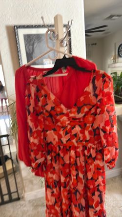 Silk blouse- L / Floral dress -M