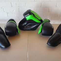 Youth Century Martial Arts Sparring Gear Set Black & Green