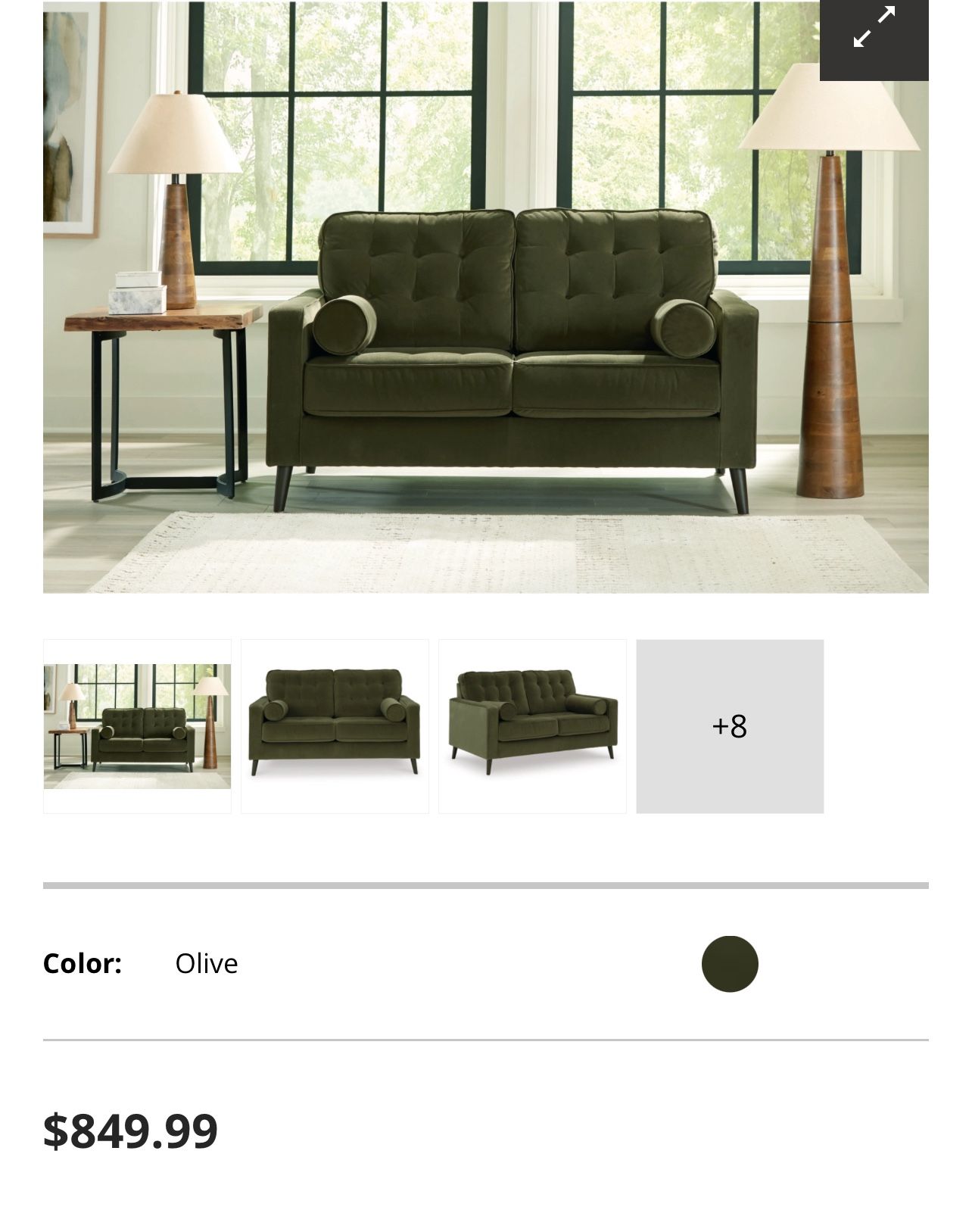 Ashley Sofa REVEON LAKES Olive Color