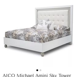 Michael Amini Sky Tower Platform Bed And Dresser