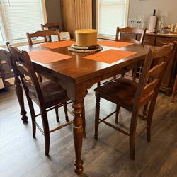 Counter‑height expandable table