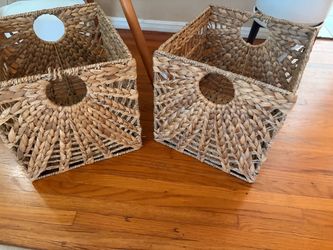 IKEA LUSTIGKURRE basket natural water hyacinth/seagrass