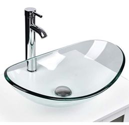 ❤️‍🔥 #R4  Modern Tempered Glass Sink