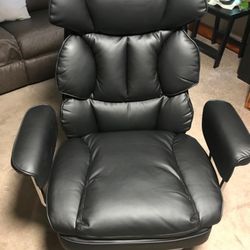 NEW OLIXIS Ergonomic Chair – Leather, 400 lb, Reclines, Footrest, Oversized Seat