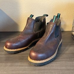 Genuine Leather Steel-Toed Boots Size 14 Men’s 