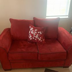 Red Couches Sectional 