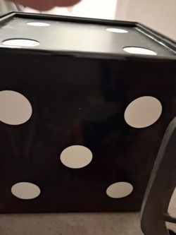 Large Black Dice Shaped Decorative Box