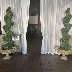 2 Faux Spiral Trees For Sale 