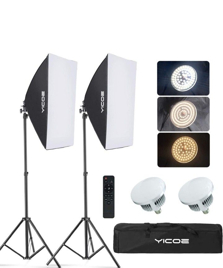 **55% OFF**  YICOE Softbox Lighting Kit

