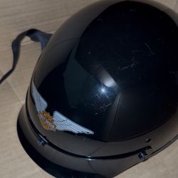 Harley-Davidson shorty, half shell Helmet with Wings Logo