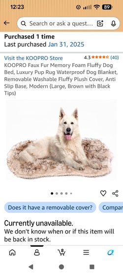 Dog Bed. Orthopedic. Like New.
