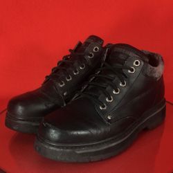 SKECHERS HEAVY DUTY STEEL SHANK WORK BOOTS  LEATHER UPPERS  MENS SIZE 8.5  GREAT CONDITION 
