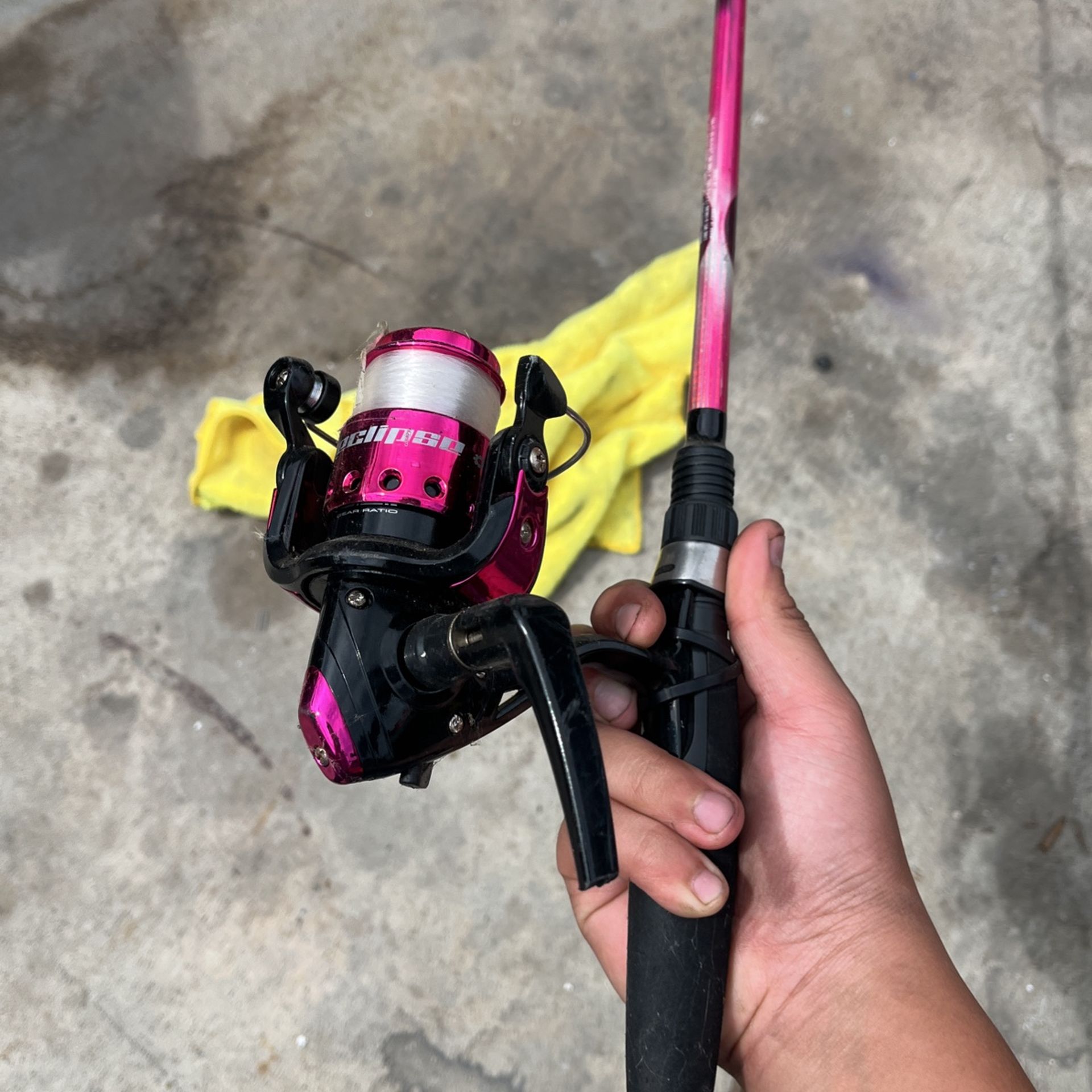 Pink Eclipse Fishing Rod And Reel