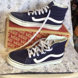 Vans Skate SK8 -hi Shoes Navy Blue Size Men 6.5 Or Women 8
