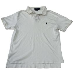 Polo Ralph Lauren Men’s White Short Sleeve Blue Pony Polo Shirt Size L