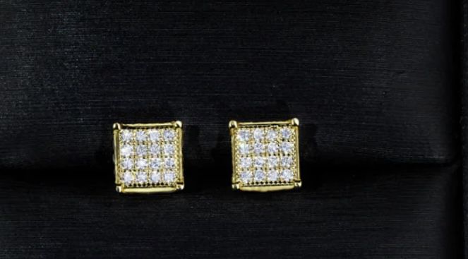 Square vvs1 diamond earrings (BIO)