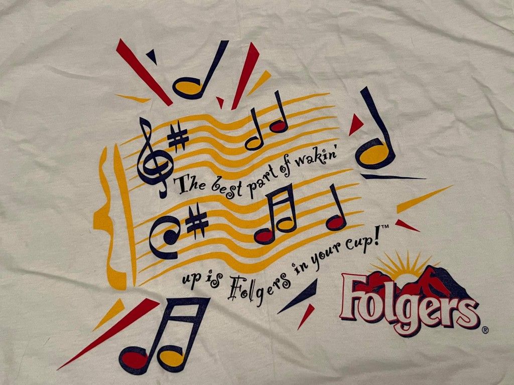 Folgers Coffee 150 Years Vintage Promo T Shirt