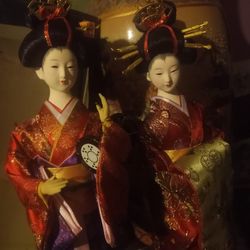 2 Vintage Japanese  Porcelain Dolls Buying Both$35