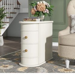 Wood End Table / Narrow Side Table /