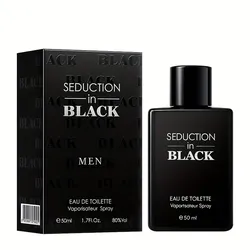 Seduction in Black Men's Eau de Toilette 1.7oz Woody Cologne New Box
