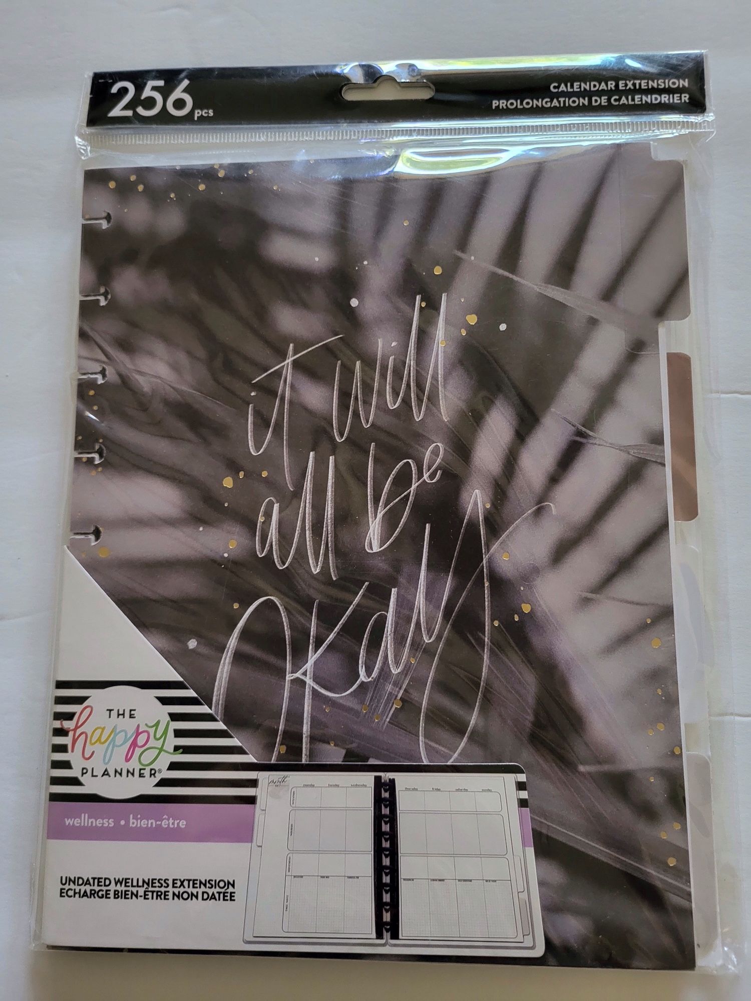 Happy Planner Expansion Pack Wellness Undated “It Will All Be Ok” Classic - 2 Packs