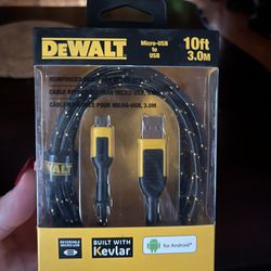 Android Cell Phone 10ft Heavy Duty Dewalt Charger $10