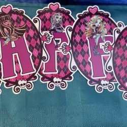 Monster High Birthday Party Banner 