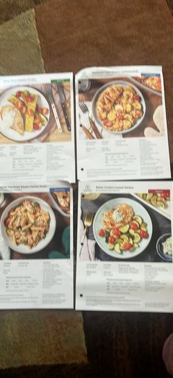 Four Home Chef meals with recipe all items included