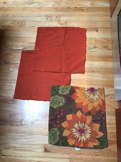 Crate and Barrel pillow covers. 18”x18”