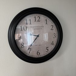 2 Huge Wall Clocks - black and red
