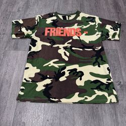 Camouflage green/orange FRIENDS Vlone T-shirt