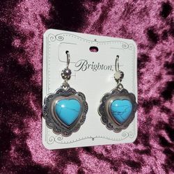 Brighton Southwest Dream Silver And Turquoise Earings
