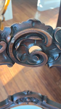 Antique French Chair Newly Upholstered Blue Velvet