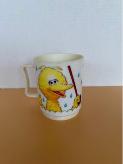 Vintage Big Bird Sesame Street Plastic Mug