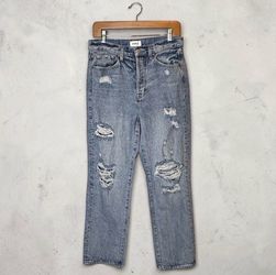 Pistola Jeans High Rise Straight Leg Distressed