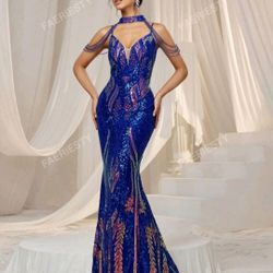 Faeriesty Chain Detail Sequin Cami Mermaid Dress