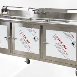 Portable Sink 90”3 Compartment Commercial Hand Wash Station