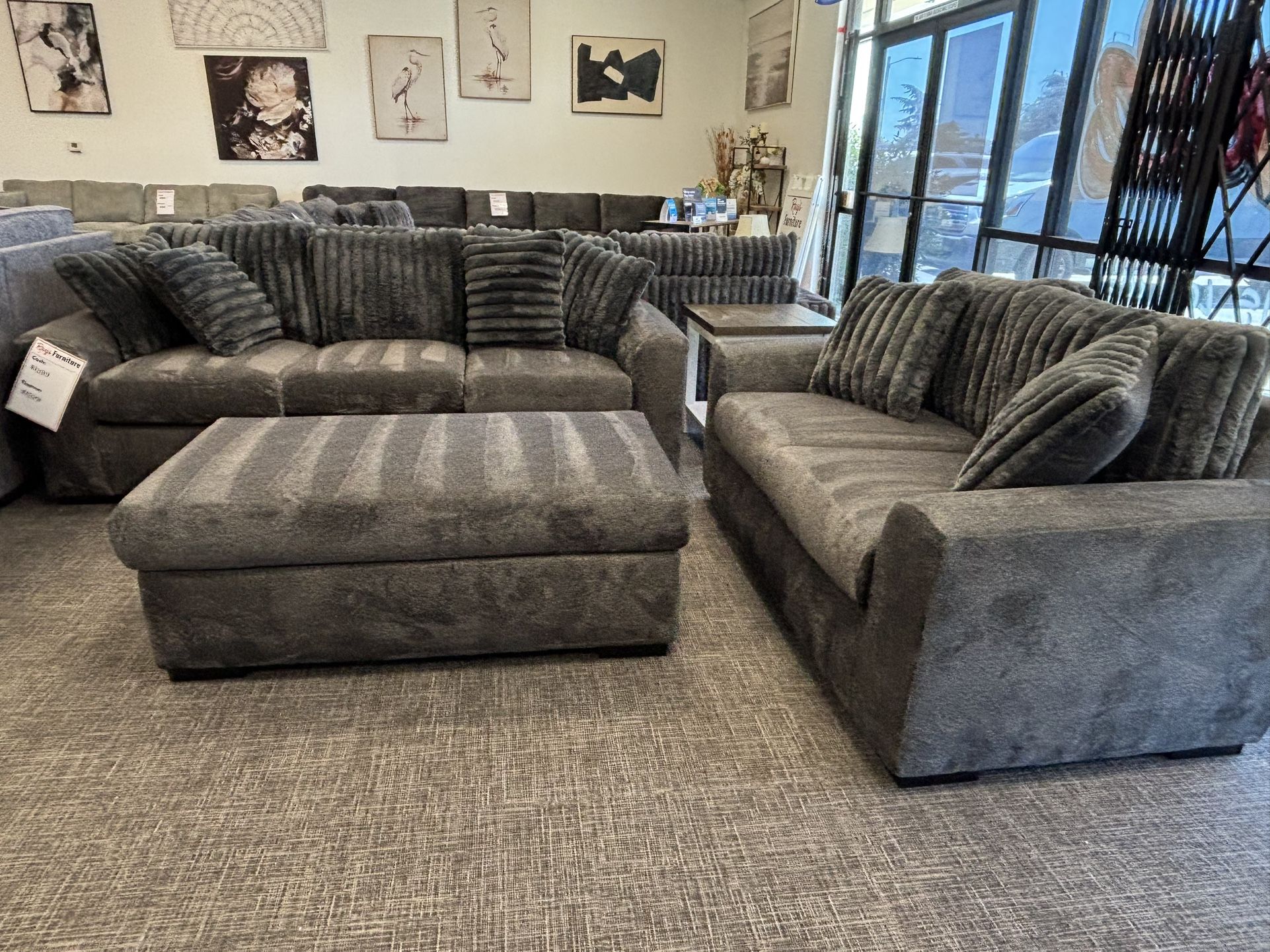 2-PC Sofa & Loveseat Set w/ Corduroy Pillows β $1,399 ποΈβ¨